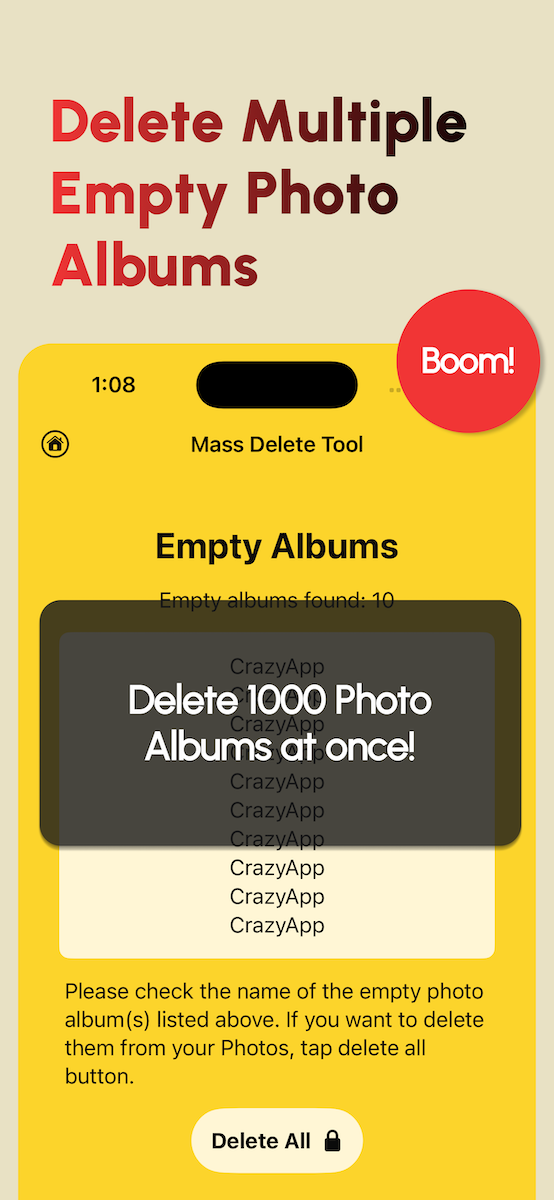 Album Utility Mass Delete Tool